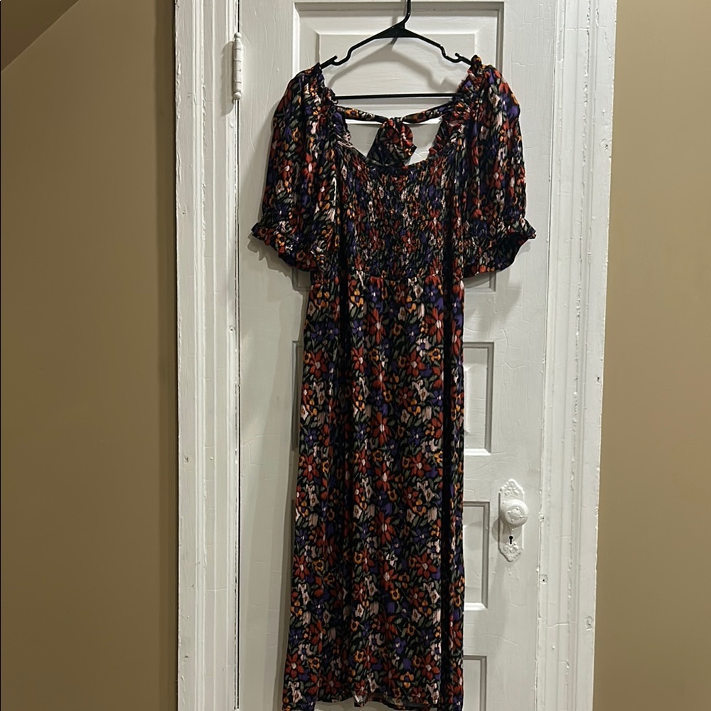 Floral Multicolor Women's Dress